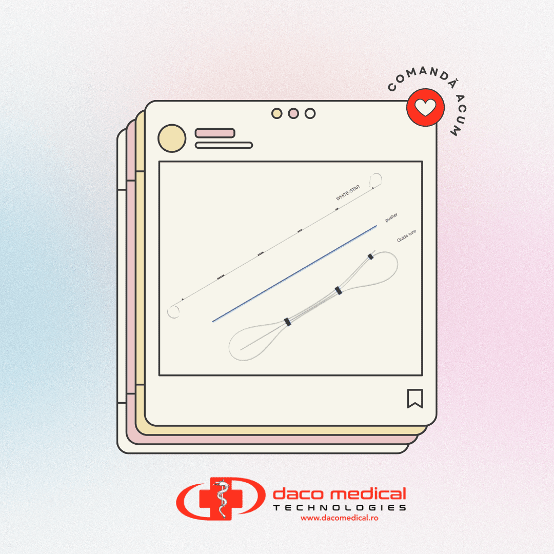 Stent dublu J durata scurta de implantare (3 luni) cu FIR DE GHIDAJ